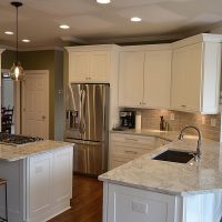 Remodeled Kitchen and Island with New Counter Tops
